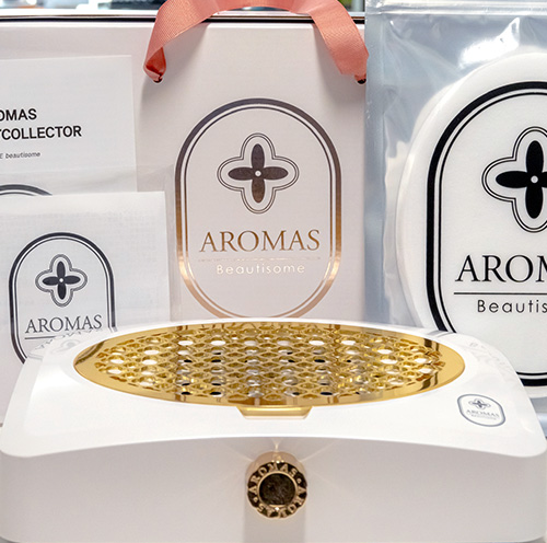 NEW！静音➕軽量 24年版 AROMAS3 ネイルダスト集塵機セット（ゴールド