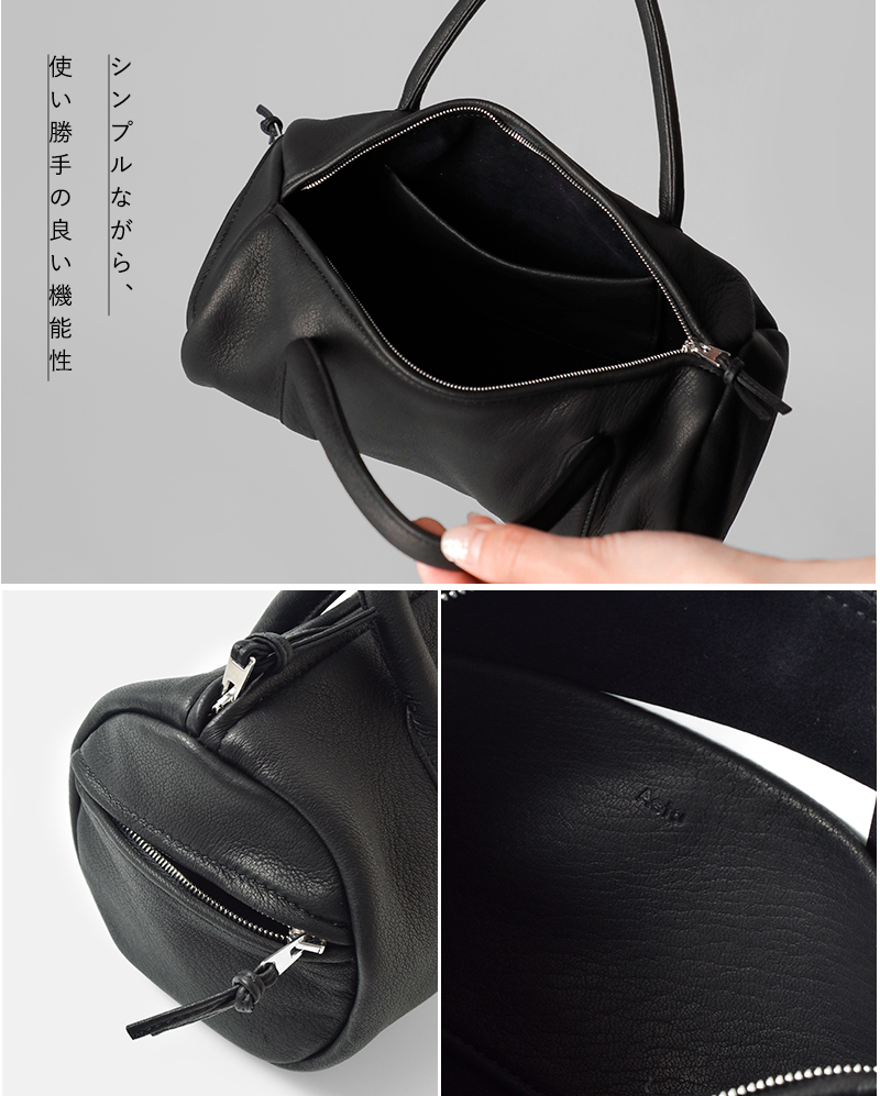 Aeta アエタ ディアレザー シリンダー ボストン バッグ “DEER” da101