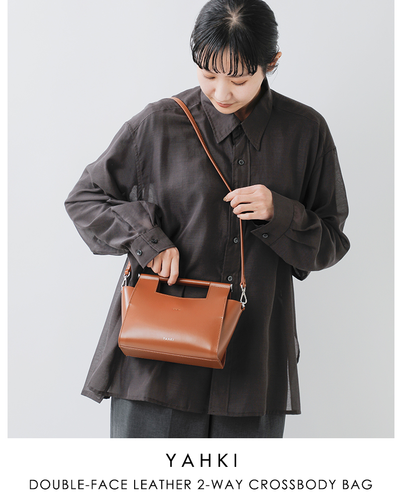 YAHKI ヤーキ ダブルフェイスレザー 2way クロスボディバッグ yh-767