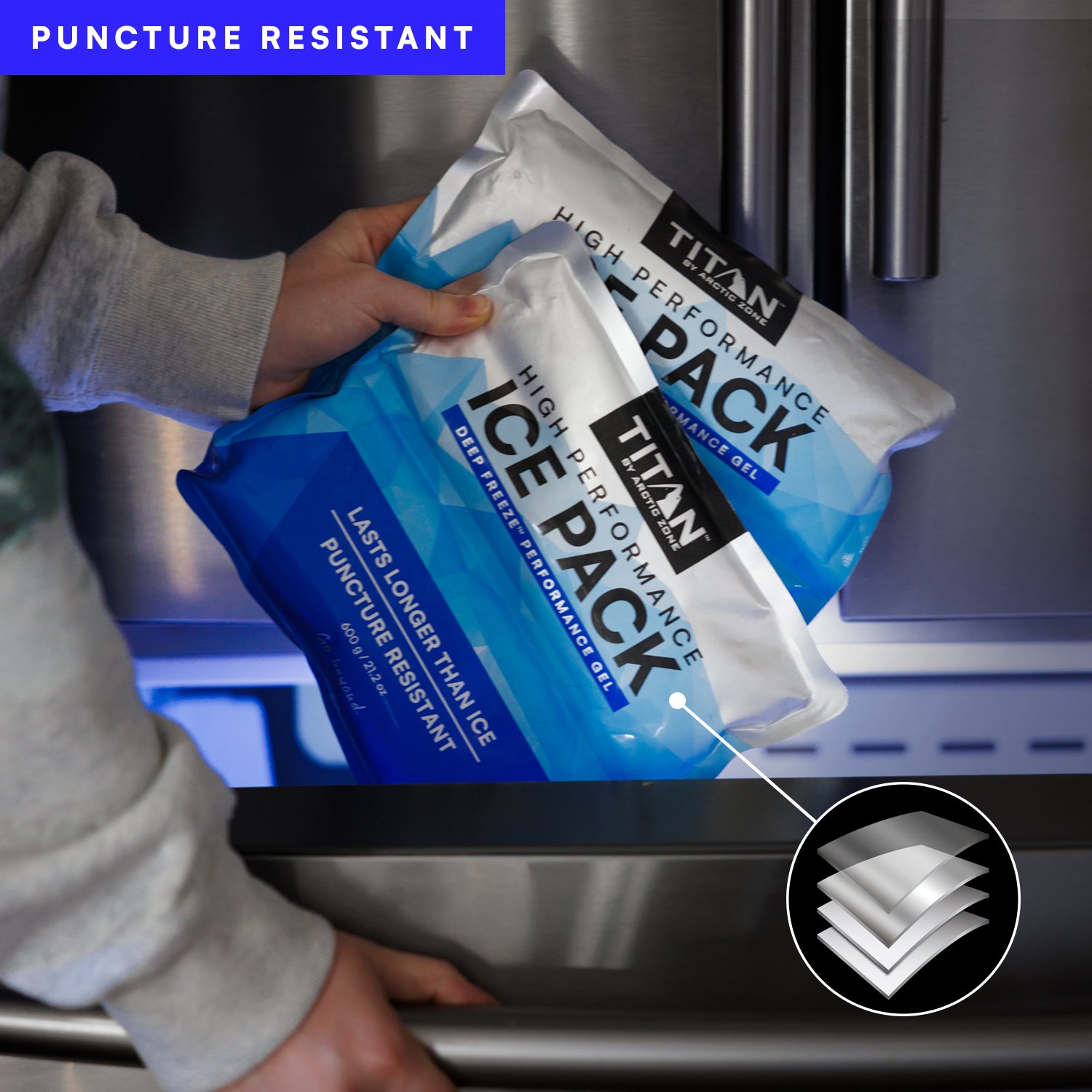 Set of 2 High Performance Cooler Ice Packs (600g)