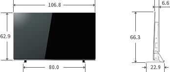 仕様表/48V型X8400｜テレビ｜REGZA：東芝