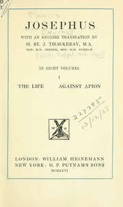 Josephus, Life, Against Apion, War, Antiquities (to book 14) (Loeb