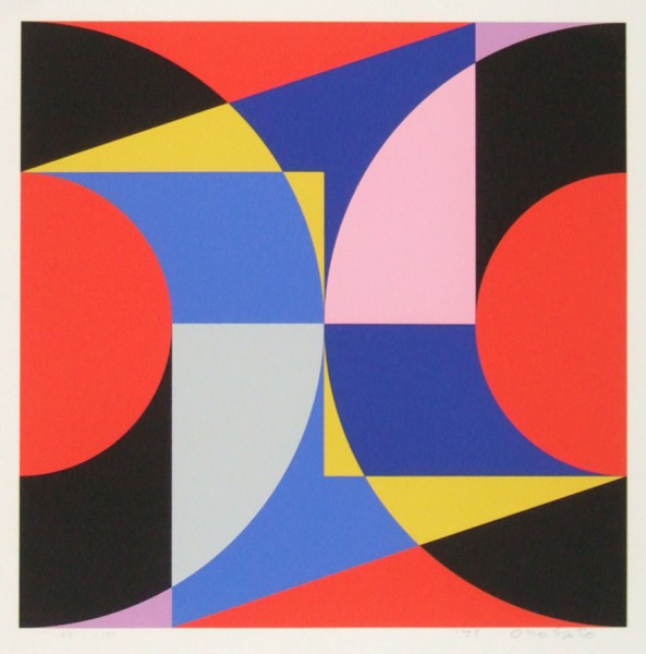 ☆オノサトトシノブ「silk-103 シルク103」シルクスクリーン1979年