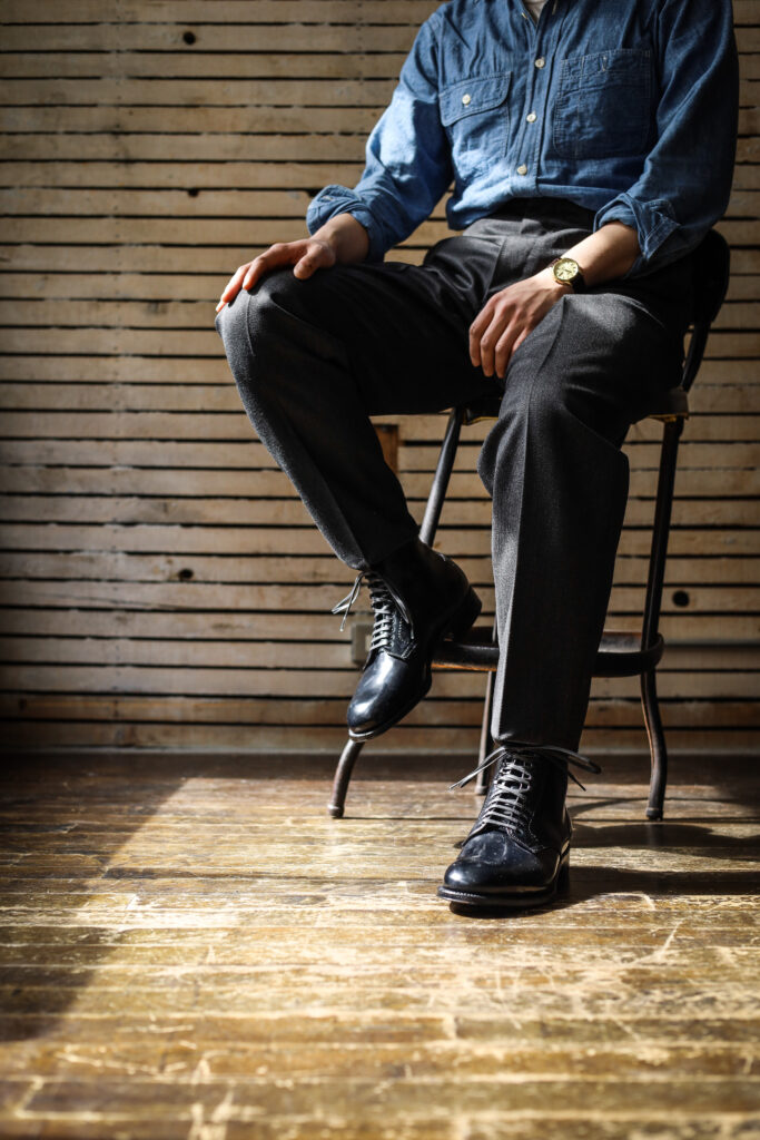 Alden / 4562H BLACK SHELL CORDOVAN PLAIN-TOE BOOTS | ARCH アーチ