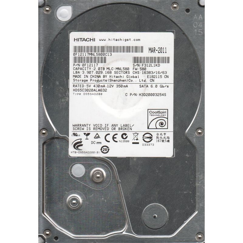 HGST HDS5C3020ALA632 [2TB SATA600] オークション比較 - 価格.com