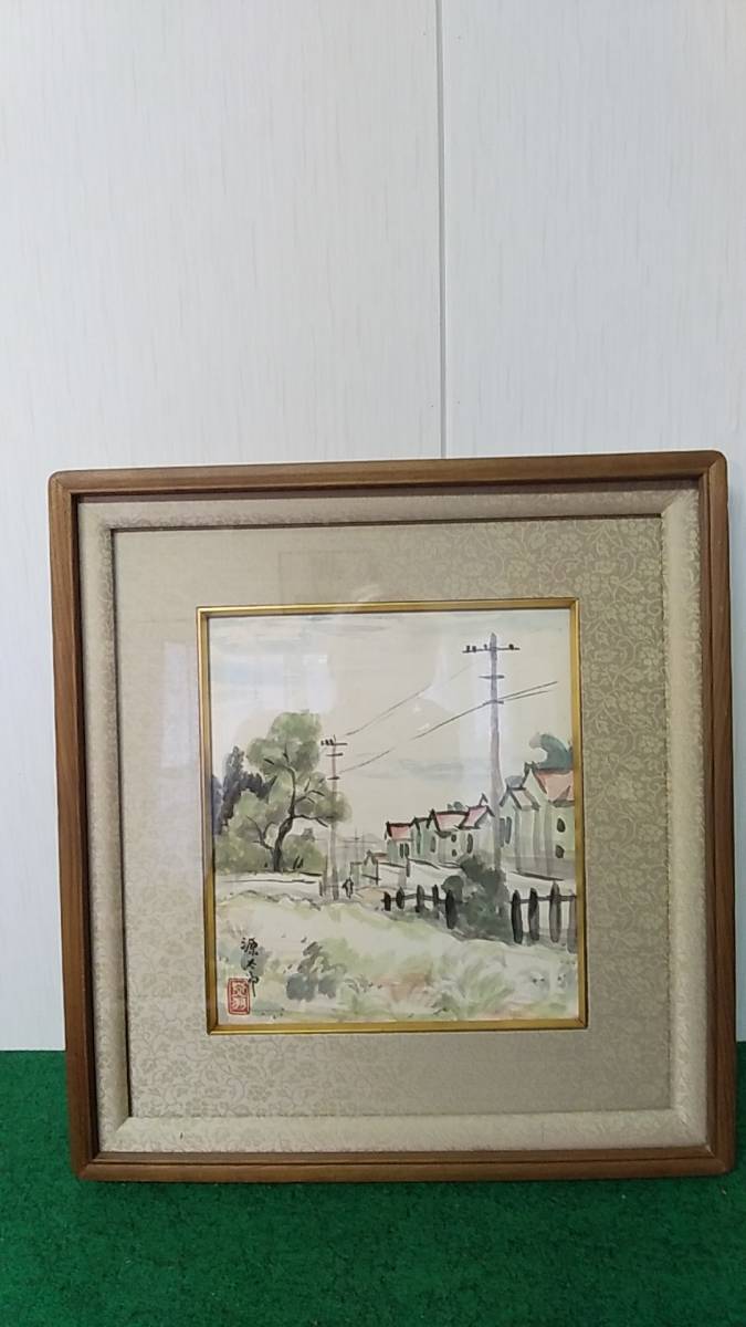 小絲源太郎『山寺』油彩 落款有 カンヴァス F6 原画 真作保証 1点物