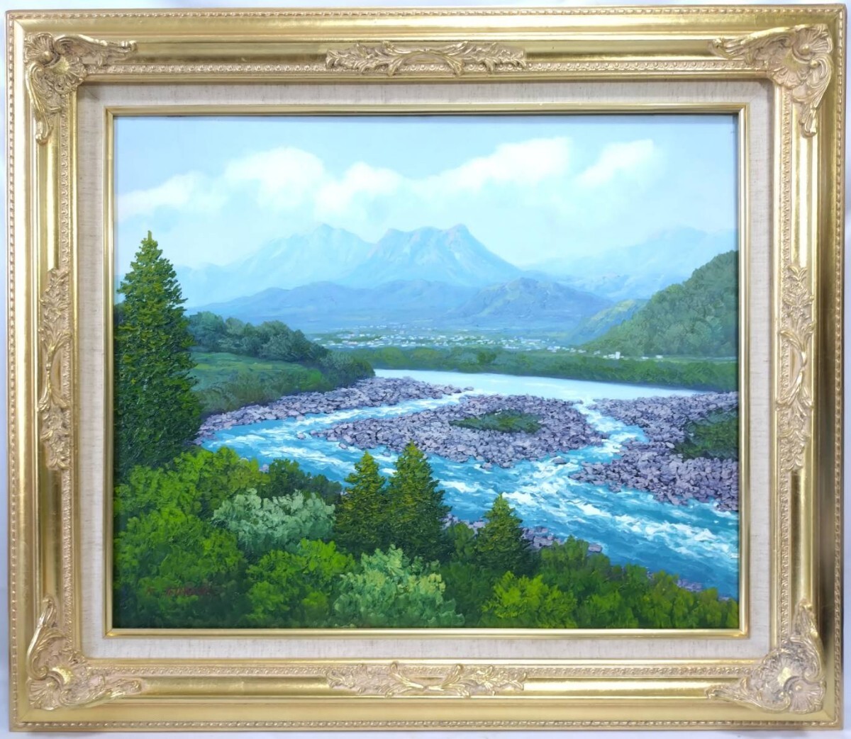 塚田國次油絵F20真作