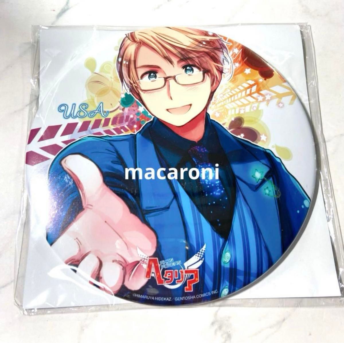 ヘタリア アメリカ／缶ミラー ヒサゴ 原作柄 日丸屋秀和 グッズ ハート