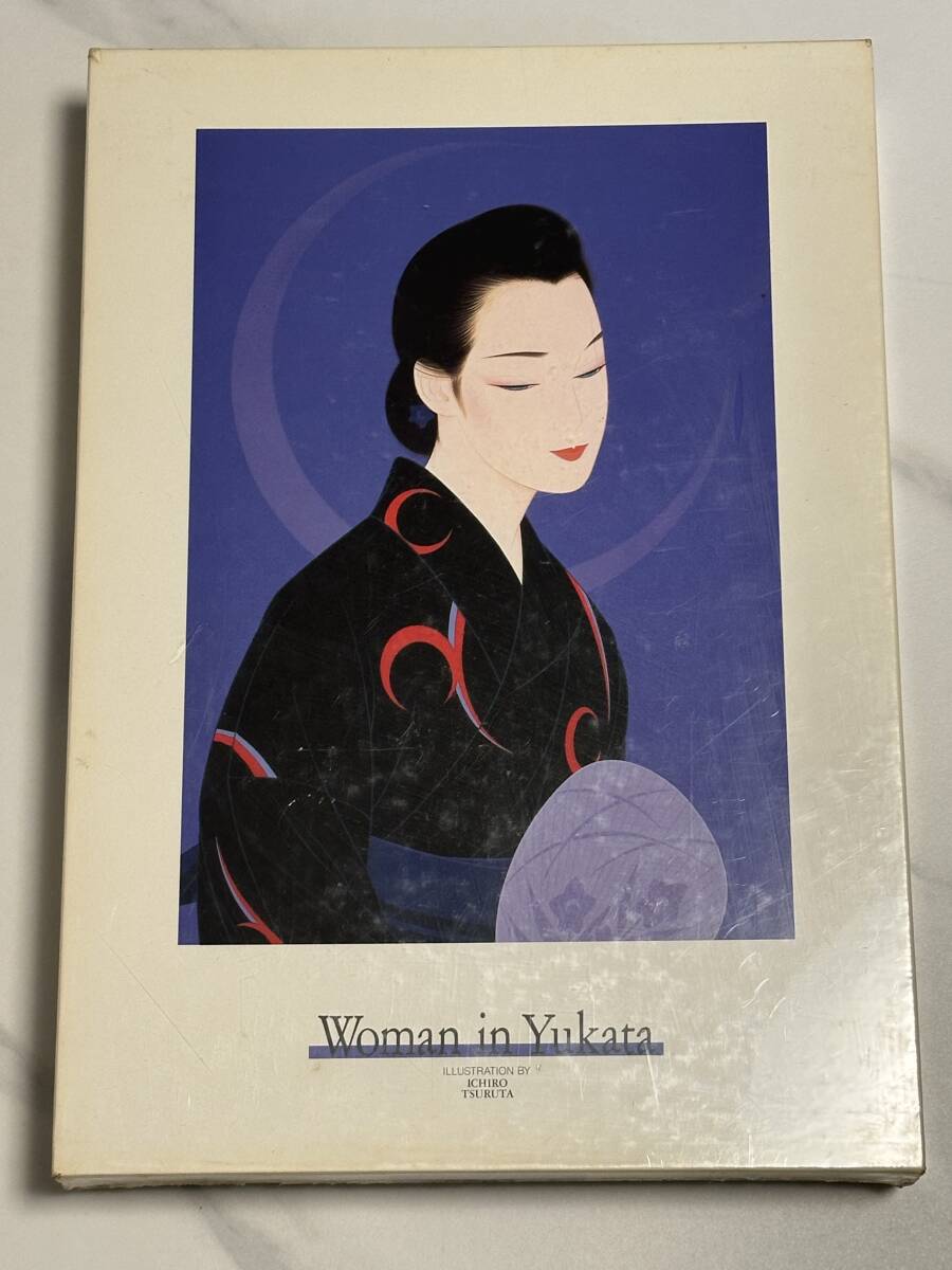 鶴田 一郎 エクスタシー 希少 レア 美人画 ノエビア パズル 完成品 額付