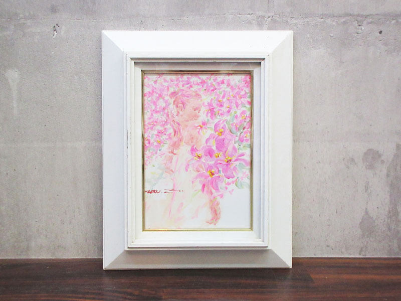 平原の花オルガス 油彩 遠藤晴夫 直筆サイン入り 平原の花オルガス