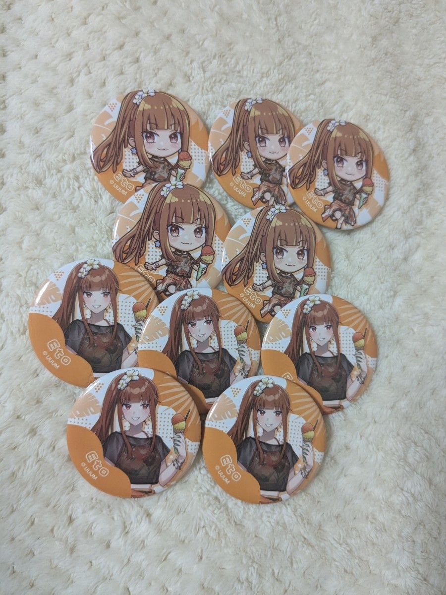 からぴち えと さん サマラン 缶バッジ カラフルピーチ サマーランド