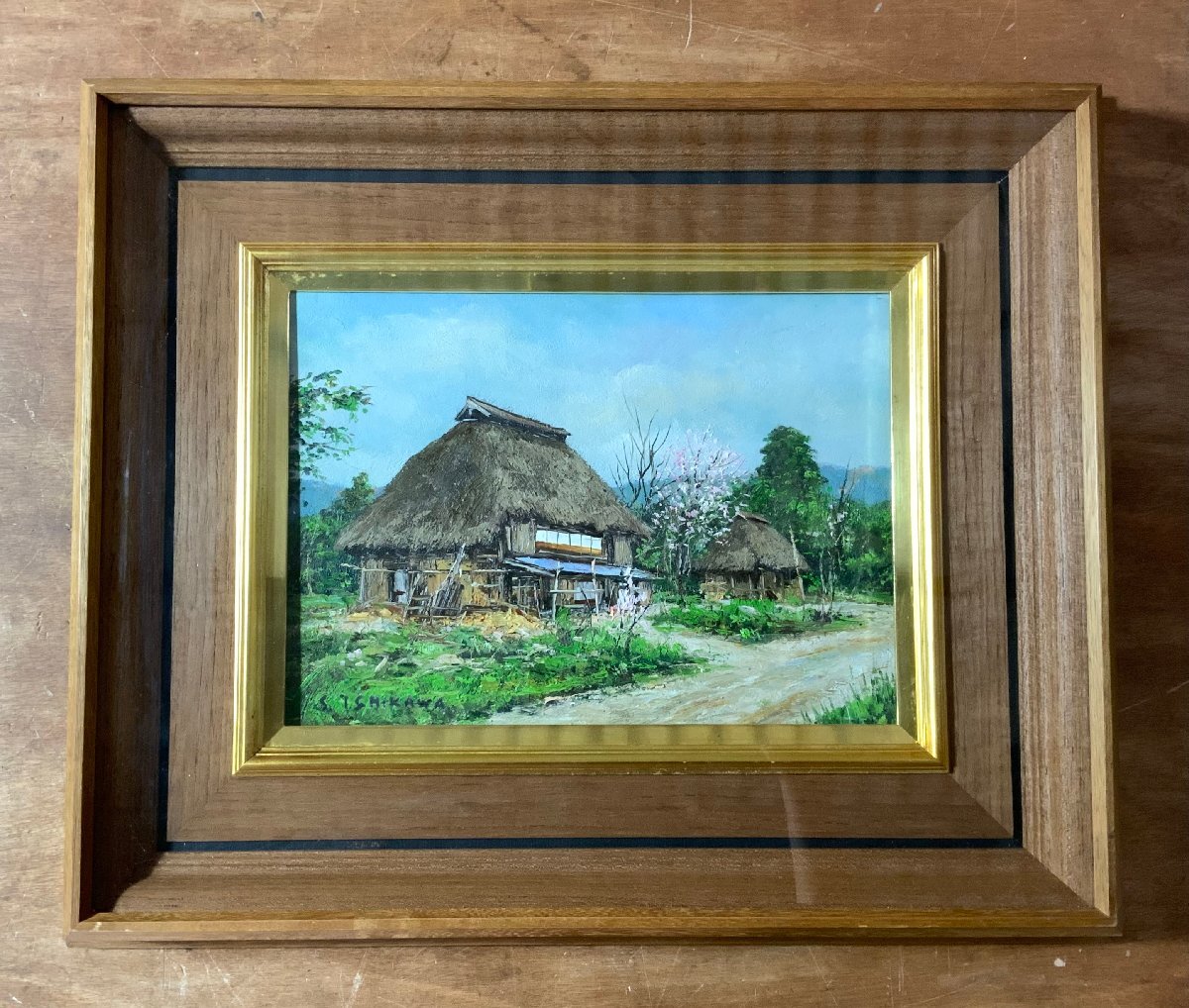 Yahoo!オークション -「絵画 民家」(自然、風景画) (油彩)の落札相場