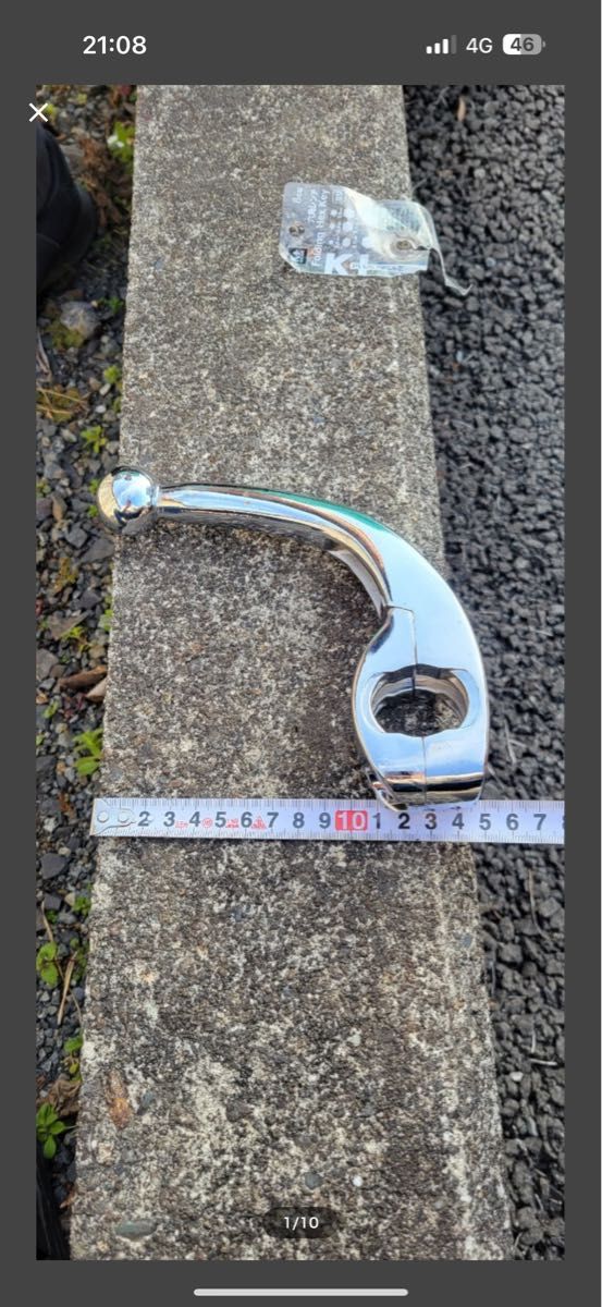 鏡面 角マーカーステー 10枚セット 2連 L型 丸棒巻き ウロコ デコトラ