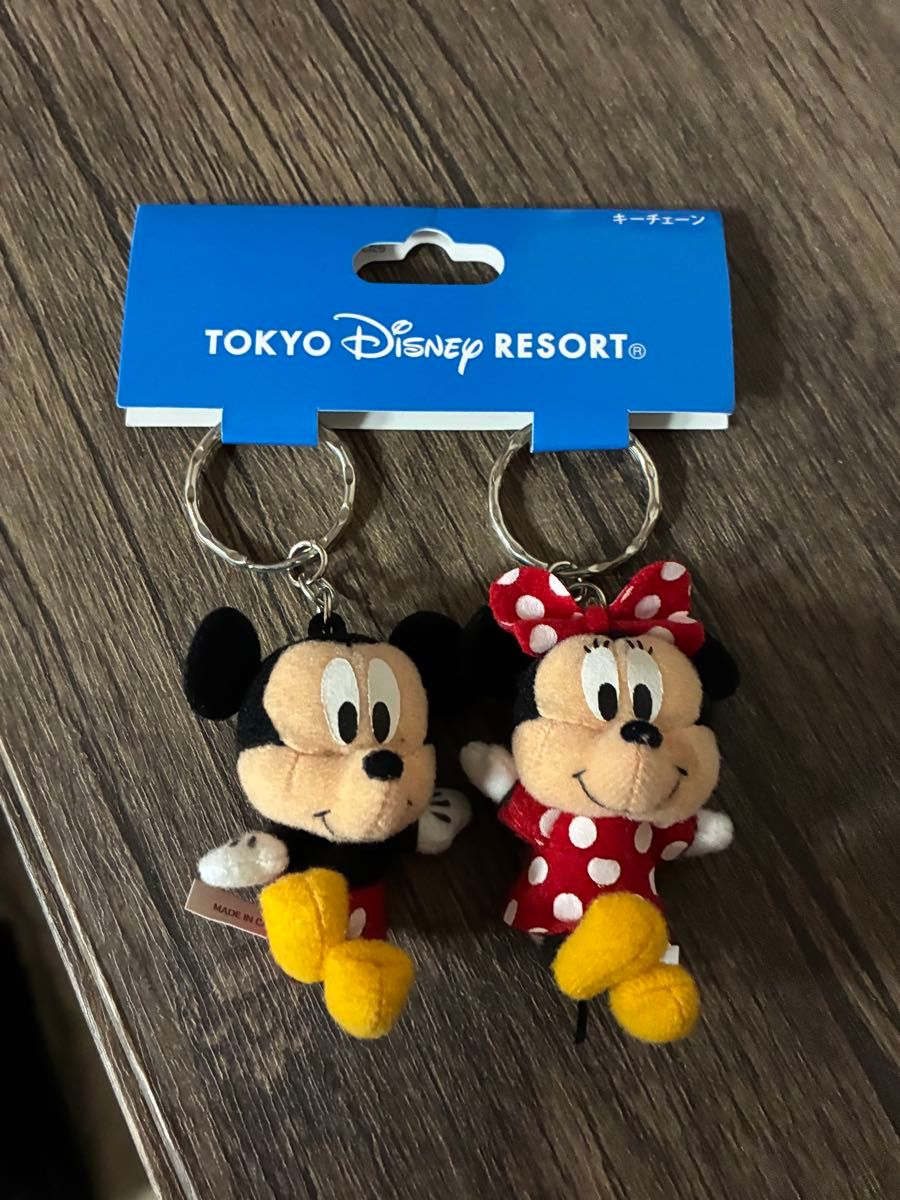 新品タグ付き ディズニー ミッキー ミニー キーチェーン ペアセット