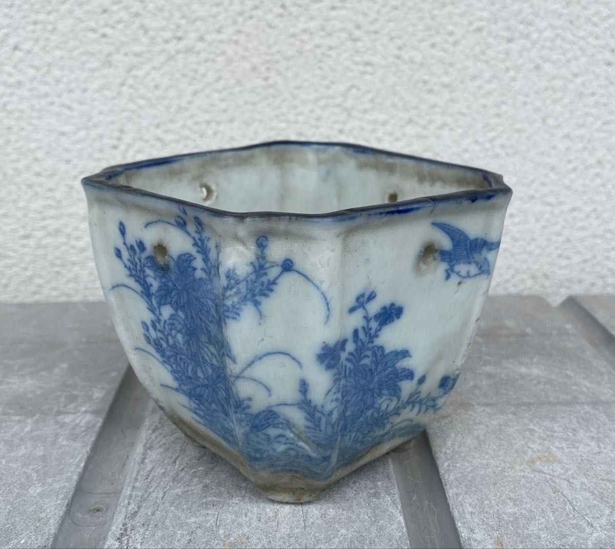 尾張焼 瀬戸焼 青磁 金彩 六角 盆栽鉢 盆栽 植木鉢｜Yahoo!フリマ（旧