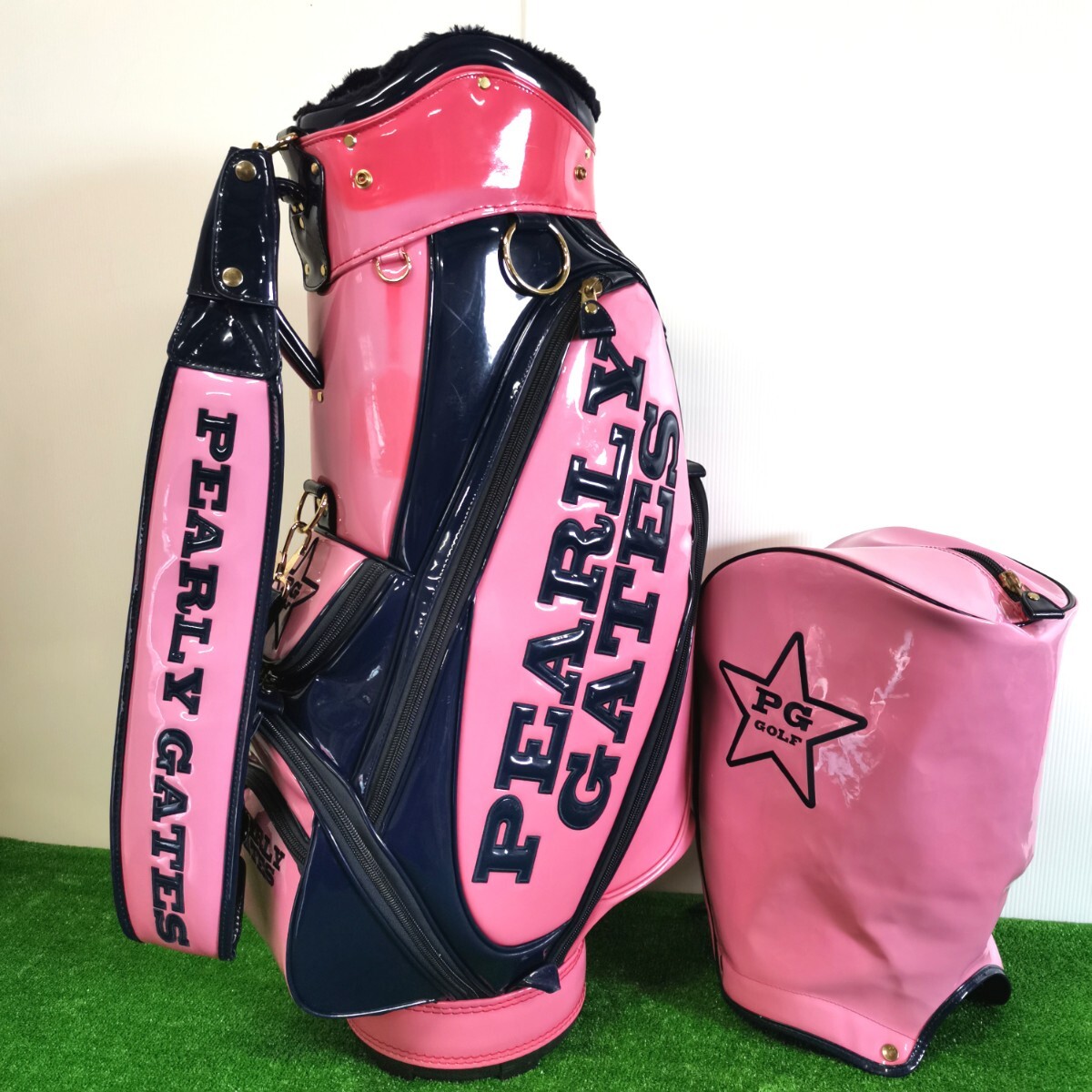 Yahoo!オークション -「パーリーゲイツ キャディバッグ ピンク