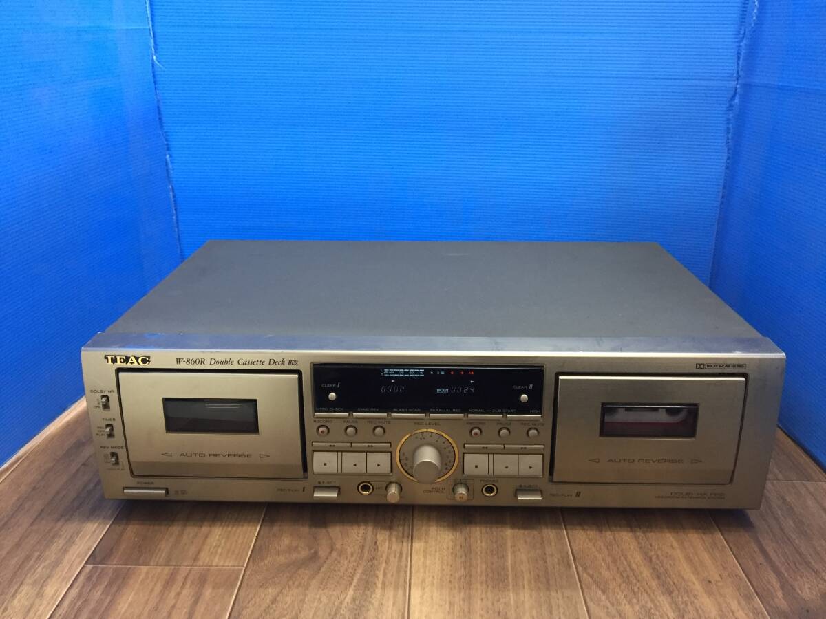 動作OK！！ダブルカセットデッキ TEAC W-860R ゴールド Yahoo