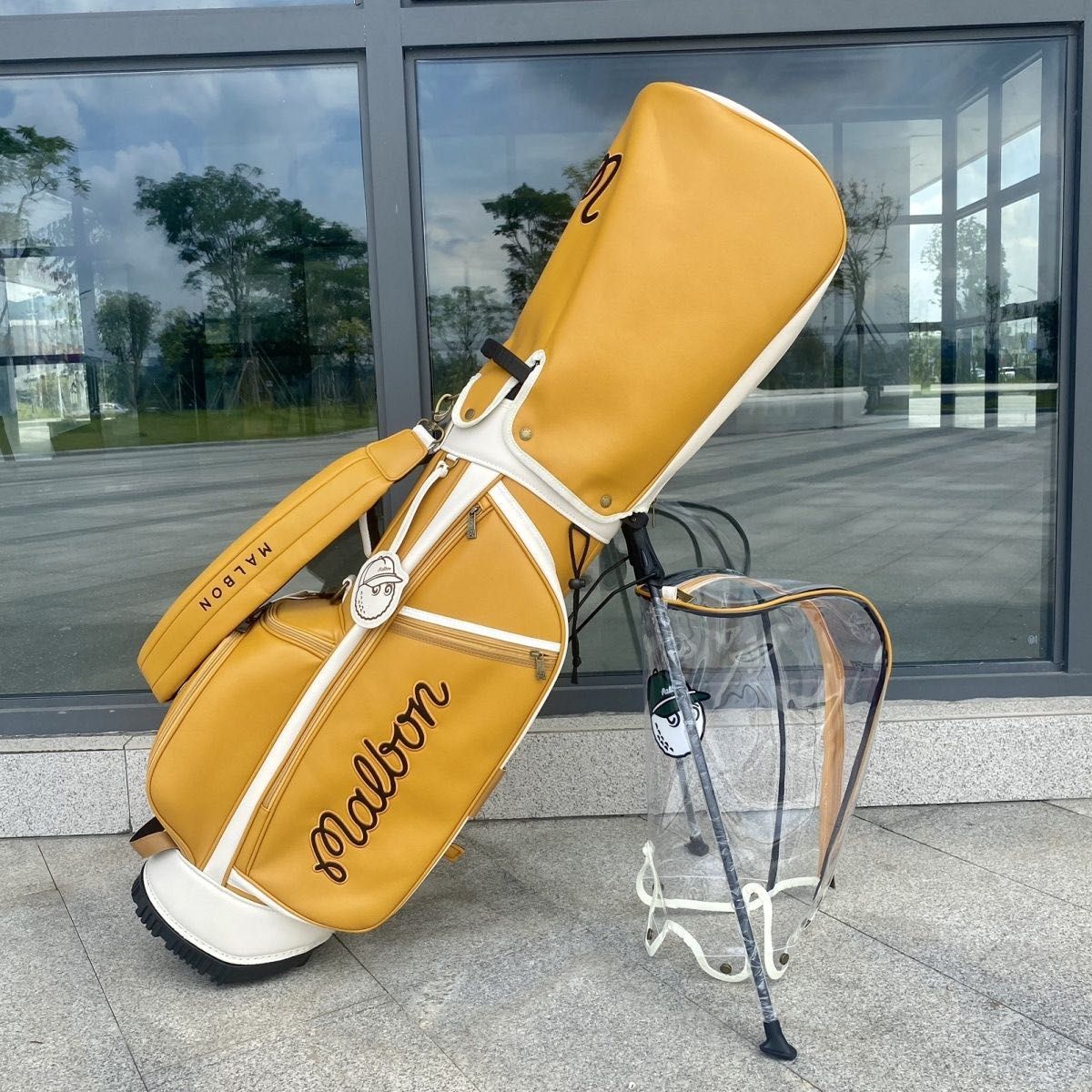 マルボンゴルフ malbon キャディバッグ 新品未使用 ブルー golf｜Yahoo