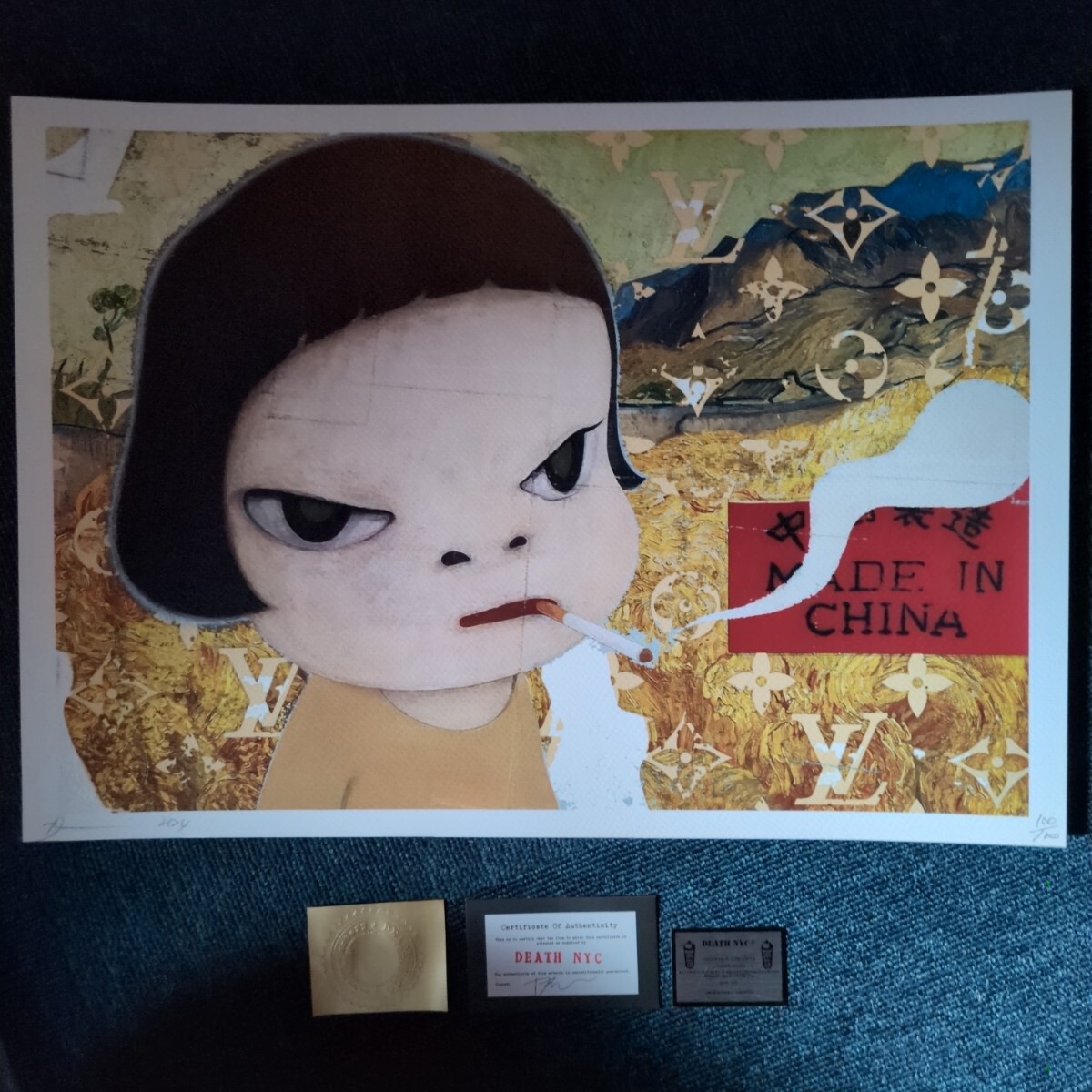 Yahoo!オークション -「death nyc 世界限定100枚 アートポスター 奈良