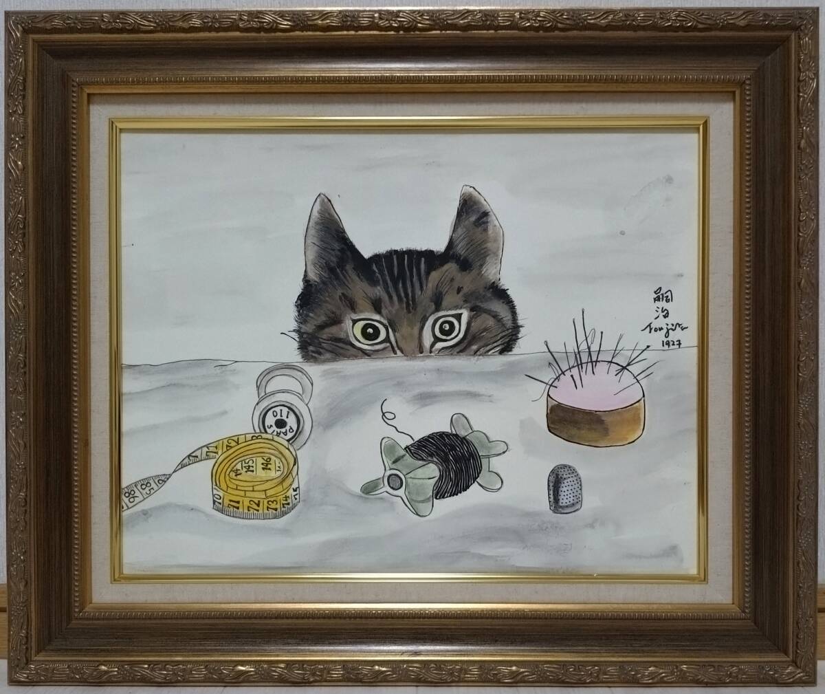 Yahoo!オークション -「藤田嗣治 猫」(油彩) (絵画)の落札相場・落札価格