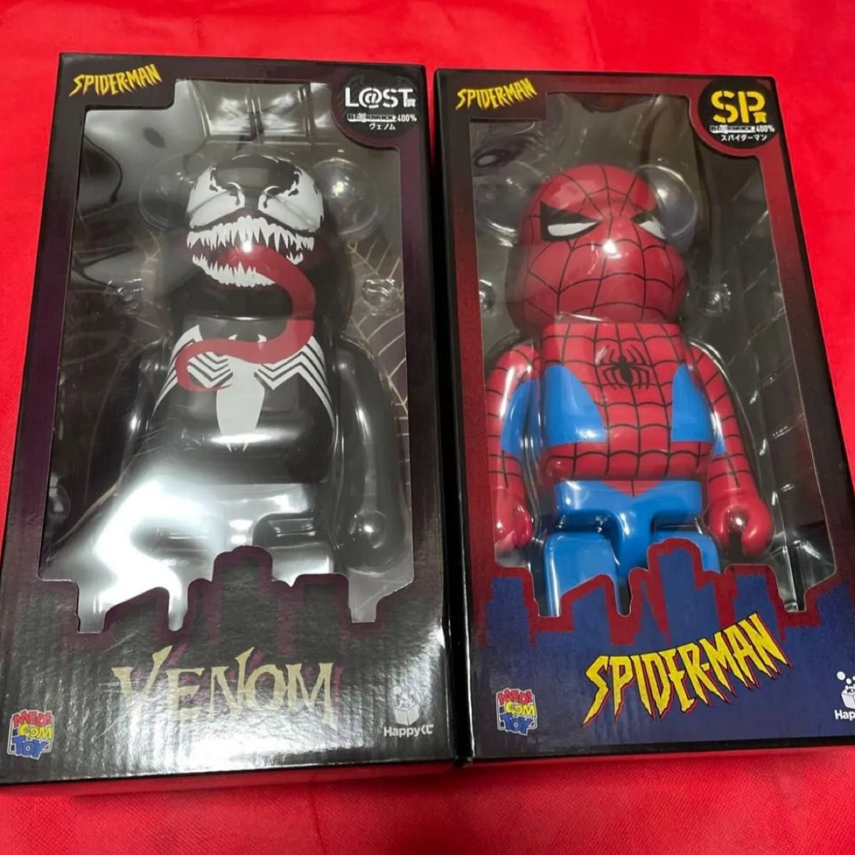 ベアブリック ヴェノム ラスト賞 400% スパイダーマン 4 happyくじ