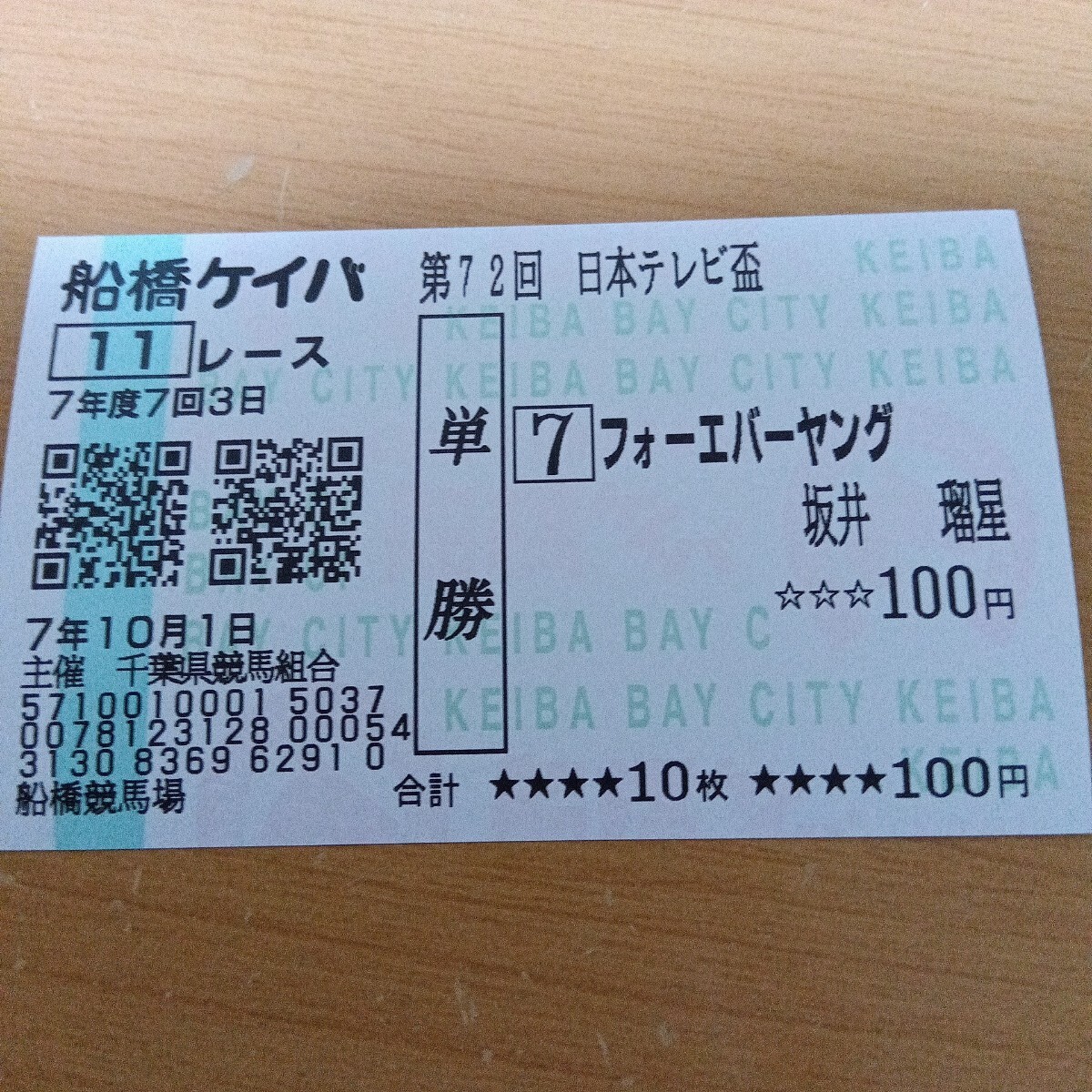 Yahoo!オークション -「フォーエバーヤング 馬券」の落札相場・落札価格