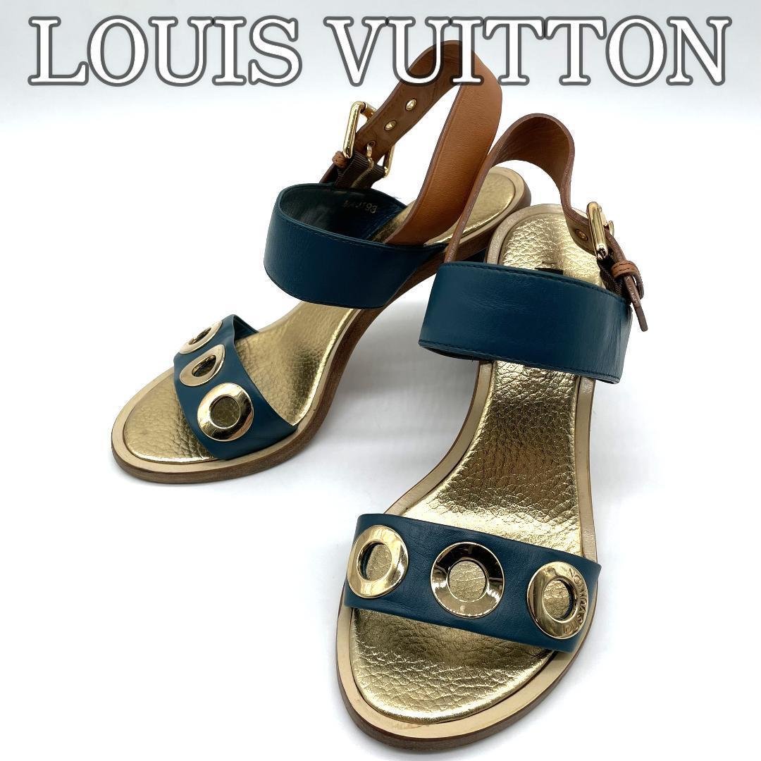 ルイヴィトン ミュール スタッズ ゴールド金具 37 ルイヴィトン