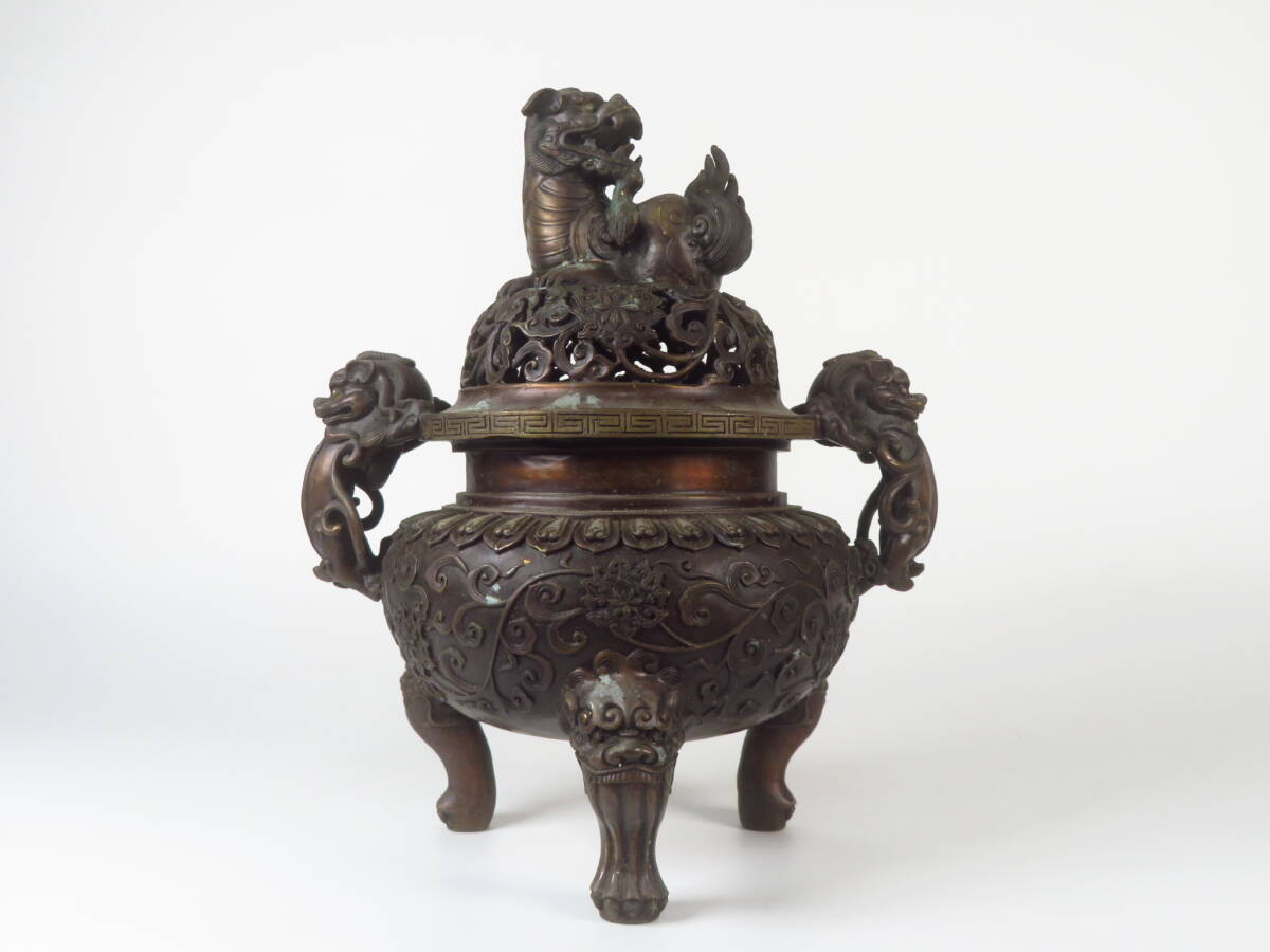 Yahoo!オークション -「香炉 獅子」(銅製) (金属工芸)の落札相場・落札価格
