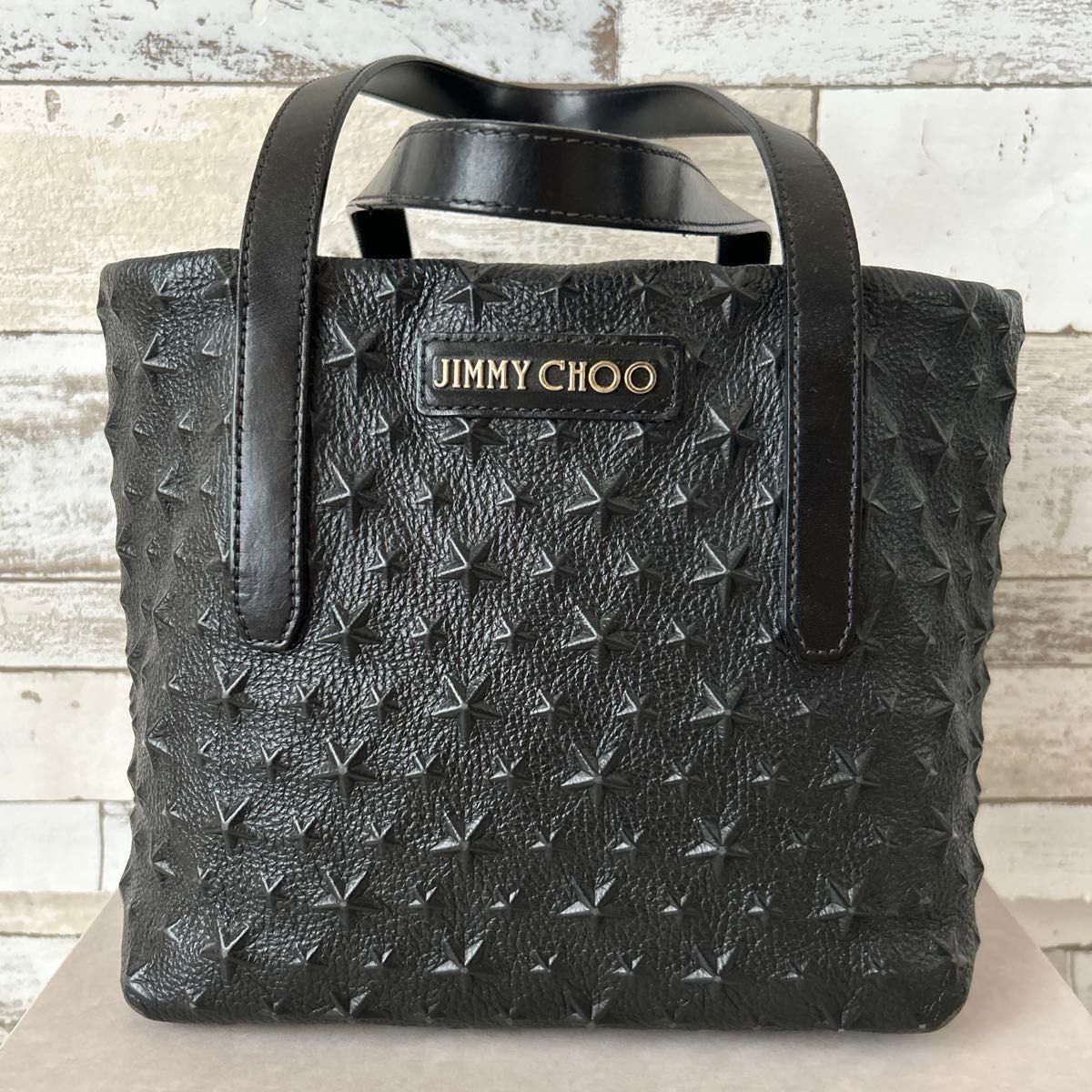 未使用級 JIMMY CHOO MINI SARA BLACK ブラック 黒 ミニサラ ジミー