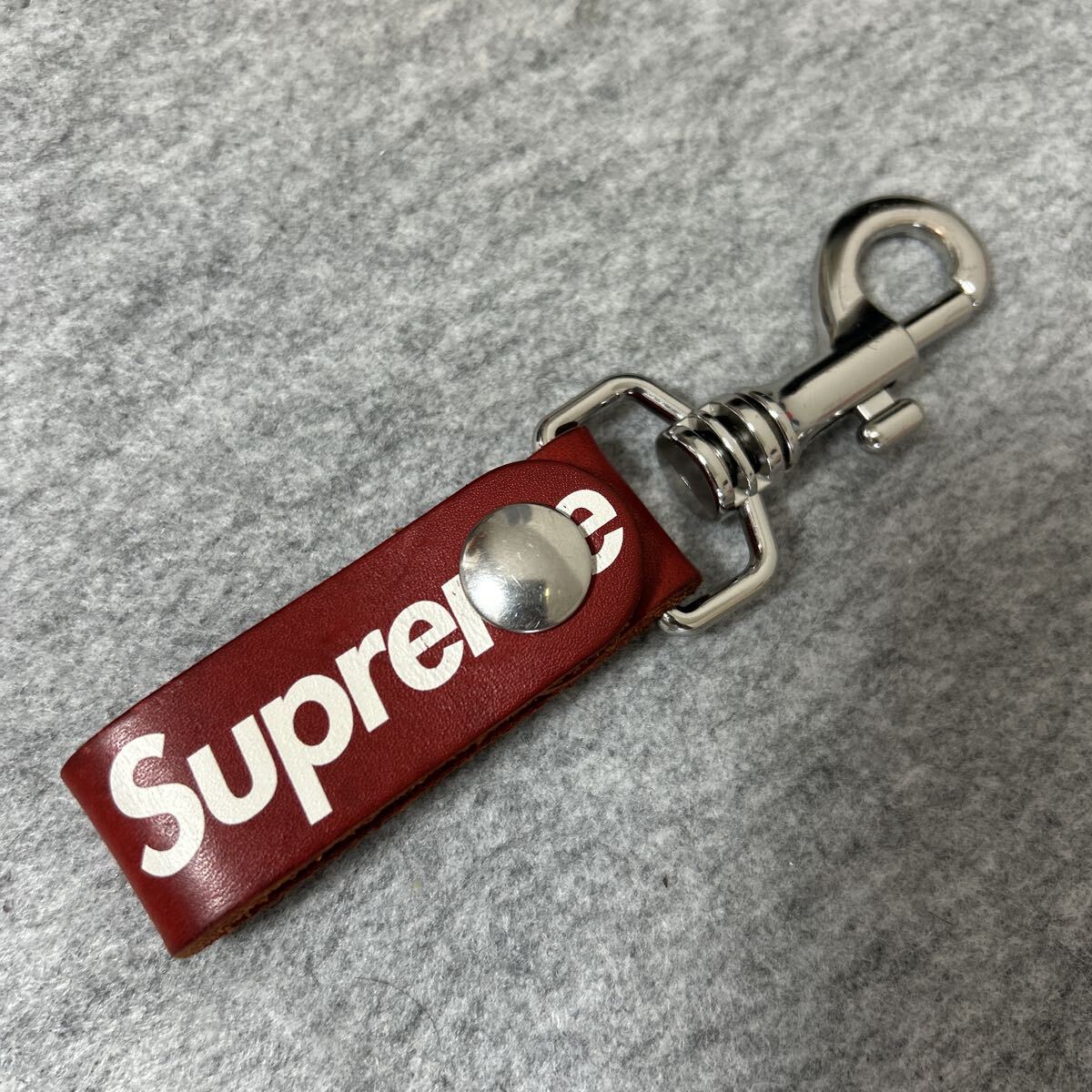 残り1点 正規品 Supreme Leather Key Loop 21SS パープル レザー