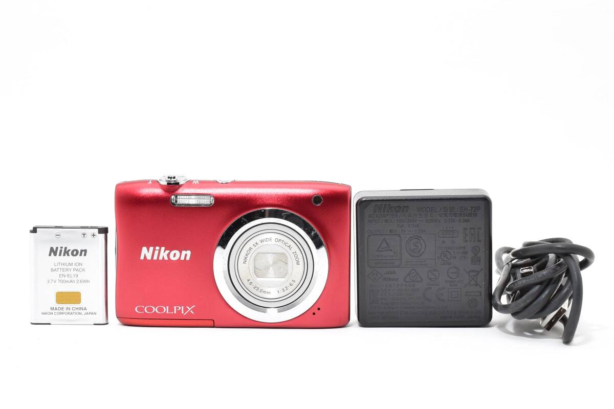 Yahoo!オークション -「nikon デジタルカメラ coolpix a100 レッド」の
