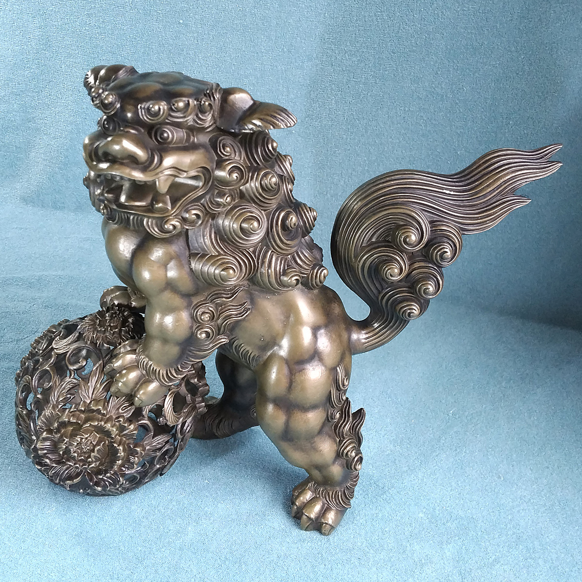 Yahoo!オークション -「玉獅子」(銅製) (金属工芸)の落札相場・落札価格