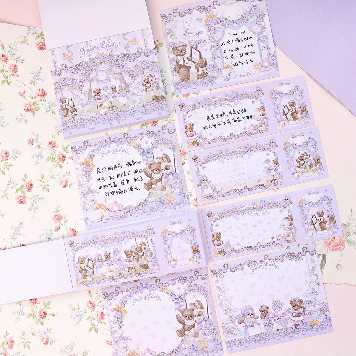 海外作家 fairylady 少女志 メモ ダイカットメモ 素材紙 紙もの 3種