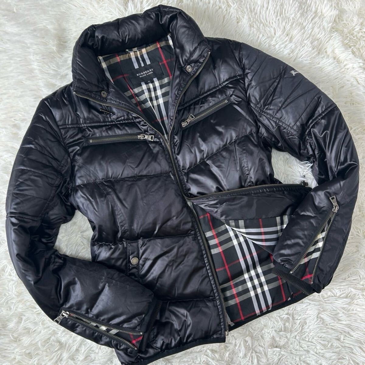 Yahoo!オークション -「バーバリーブラックレーベル ダウン ライダース