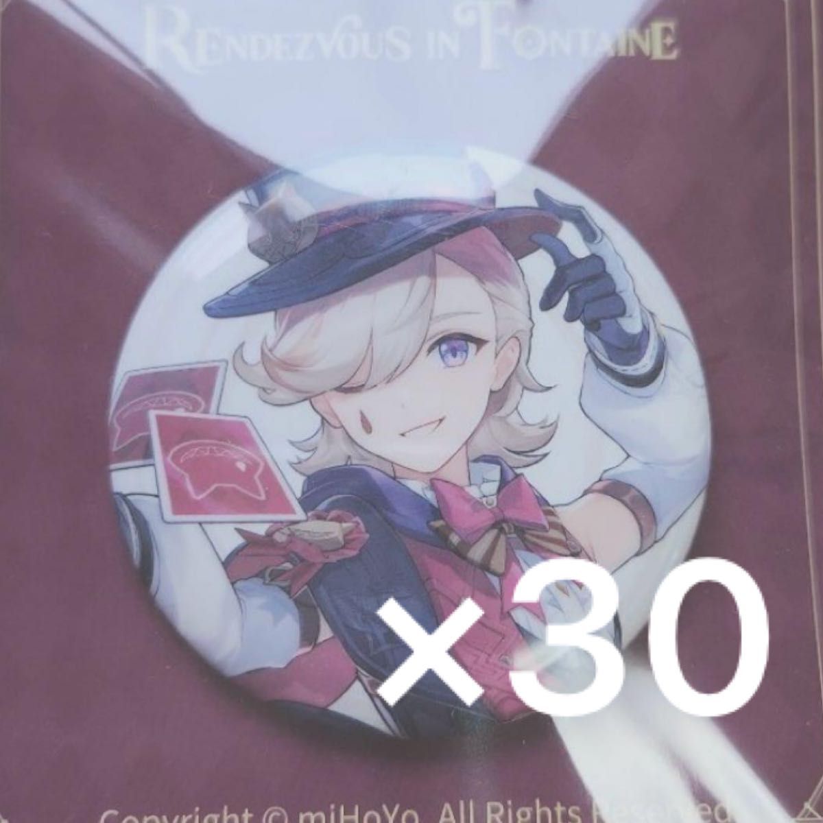 原神 フォンテーヌ展 ラフォーレ原宿 缶バッジ リネ 新品 未開封品