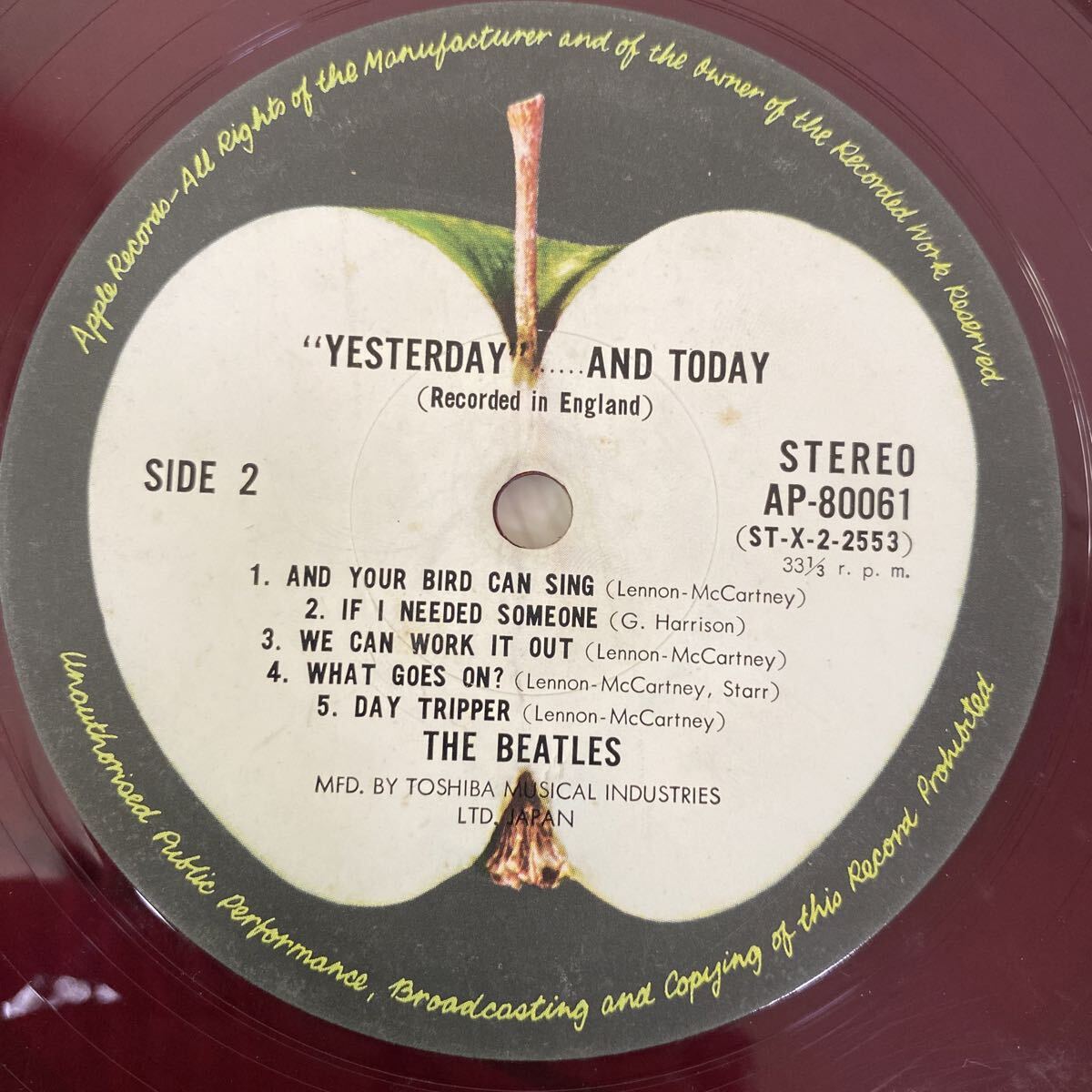 Yahoo!オークション -「apple赤盤」(レコード) の落札相場・落札価格