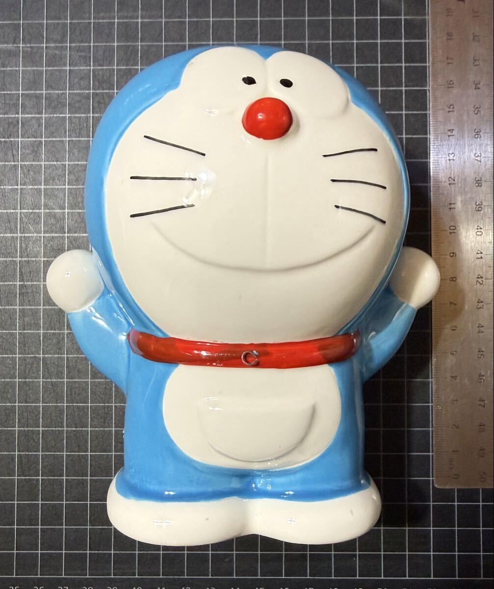 レア レトロ ドラえもん サンタクロース 貯金箱 陶器製 昭和 当時物