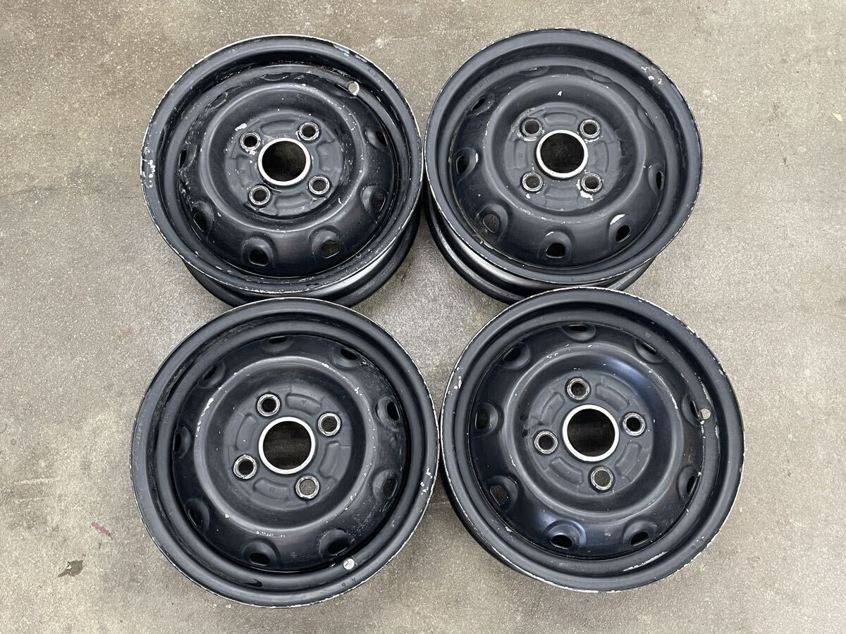 スズキ 純正 スチールホイール 4本 鉄チン 12×4 00B PCD100 4H ET45