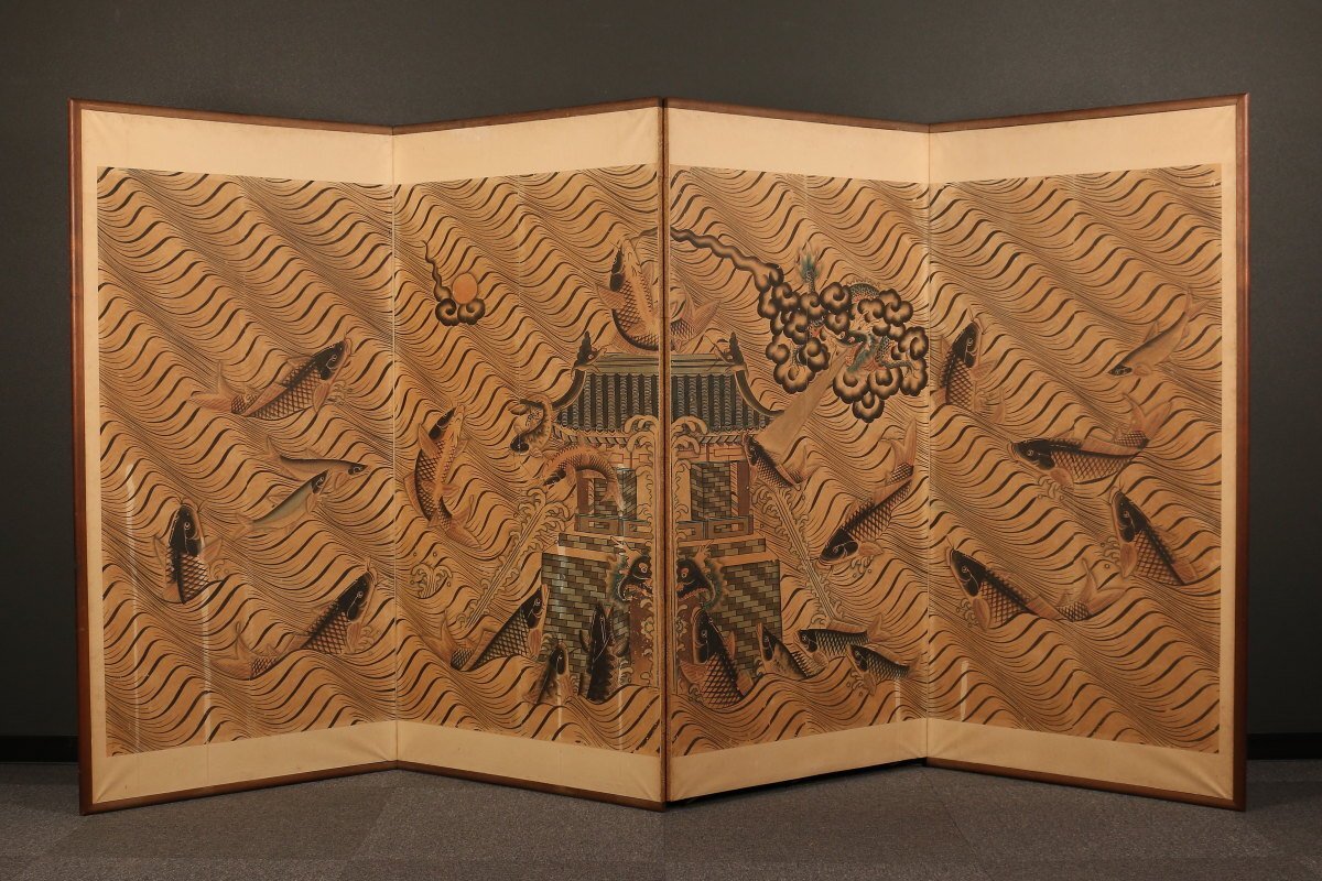 Yahoo!オークション -「屏風」(日本画) (絵画)の落札相場・落札価格