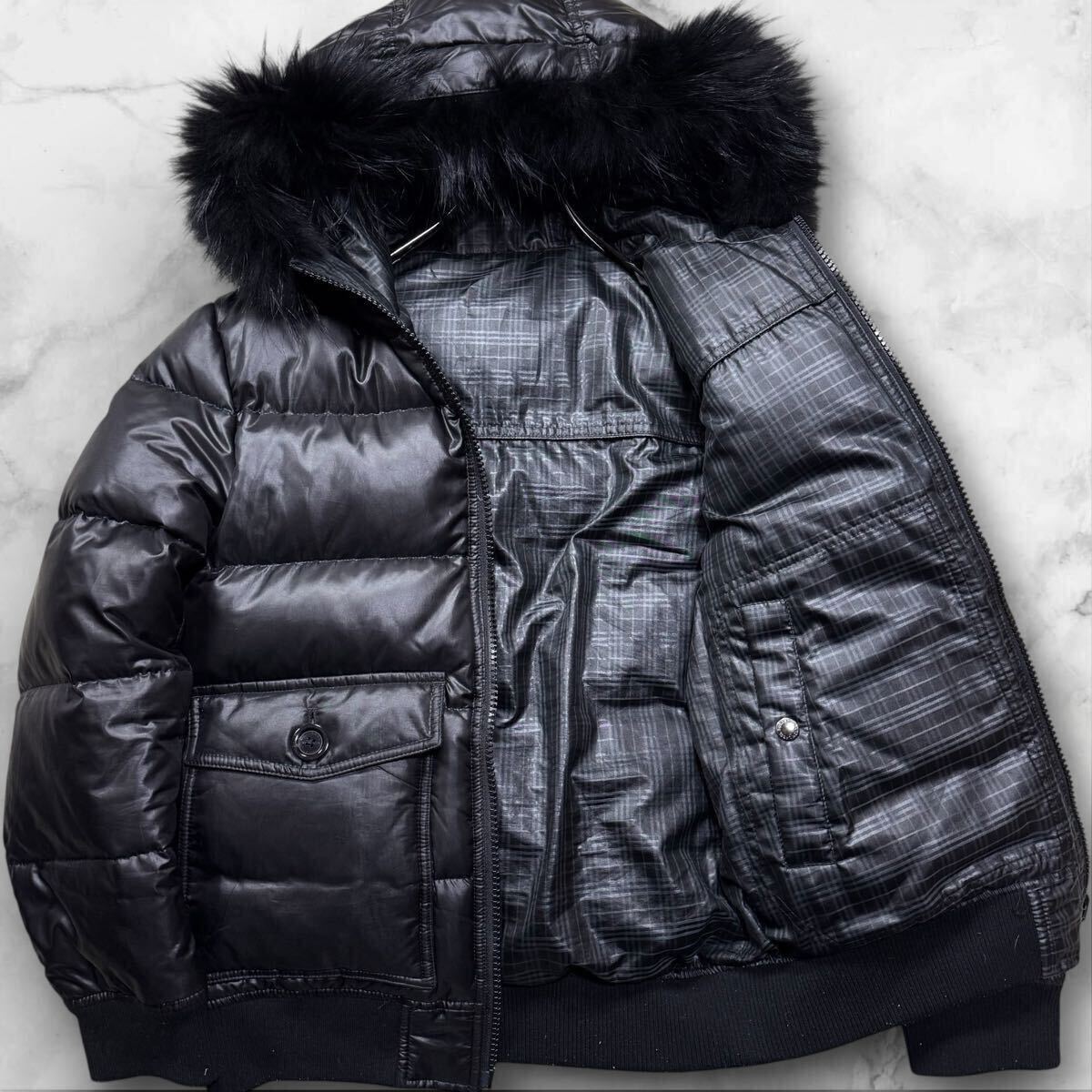 Yahoo!オークション -「ファー ジャケット」(バーバリー ブラック