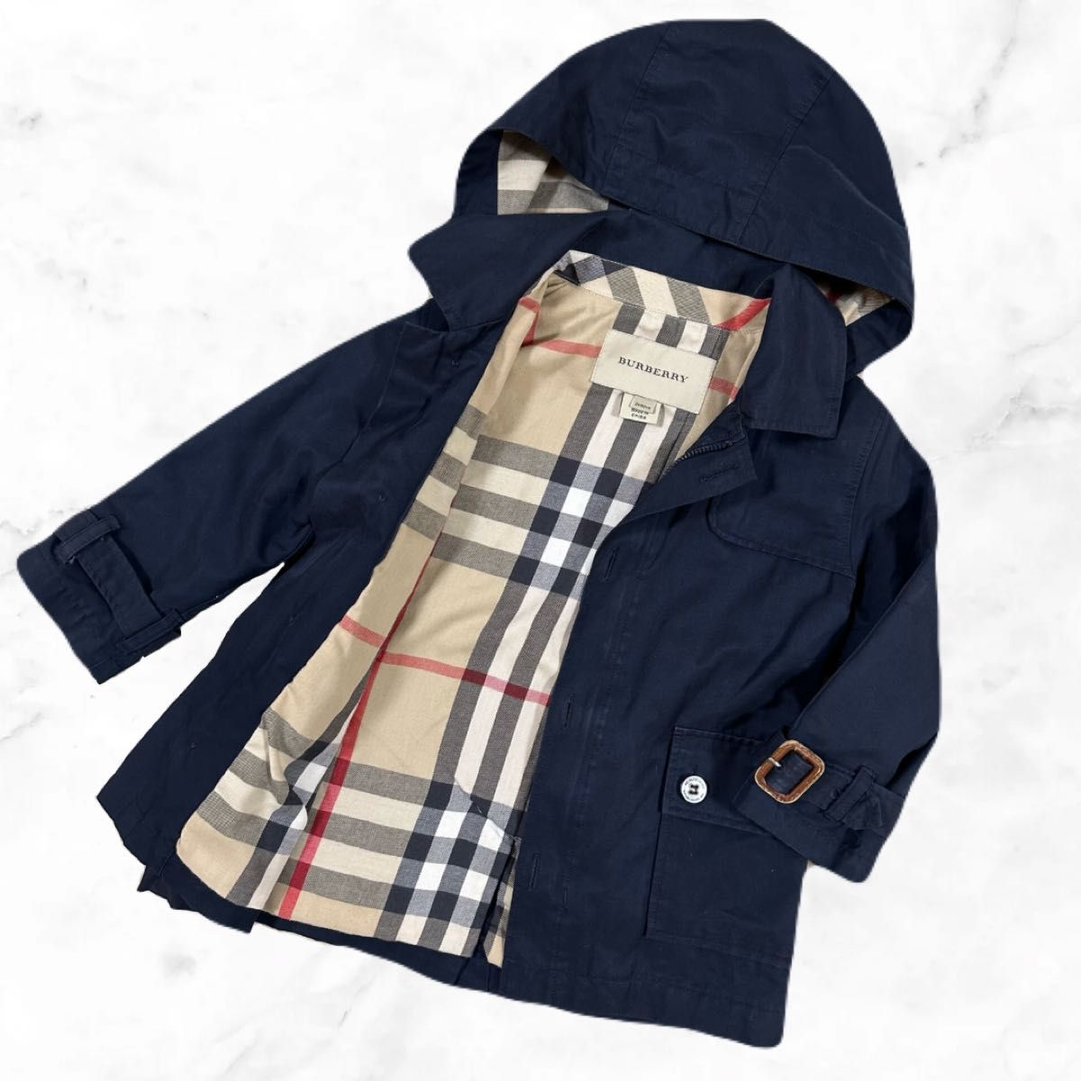 BURBERRY キルティングジャケット ネイビー 5y ノバチェック｜Yahoo