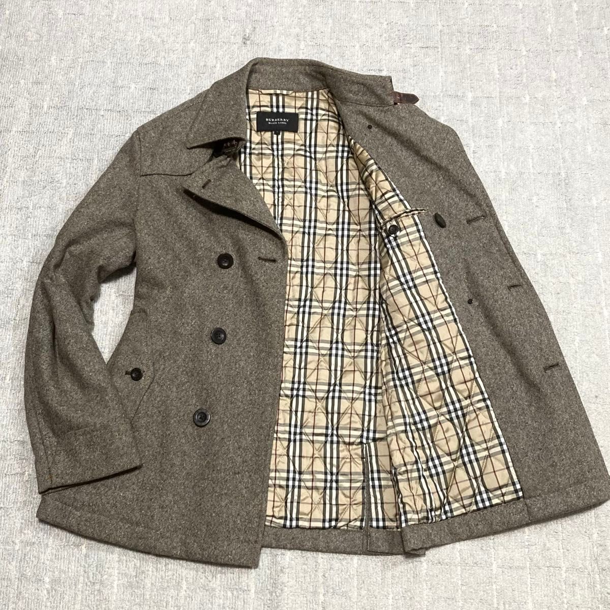BURBERRY BLACK LABEL Pコート ノバチェック ダブル｜Yahoo!フリマ（旧