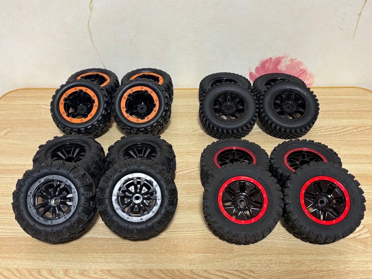 WPL ドリフトタイヤ ホイール 4本セット 変換ハブ付属 D12 D42 1/10