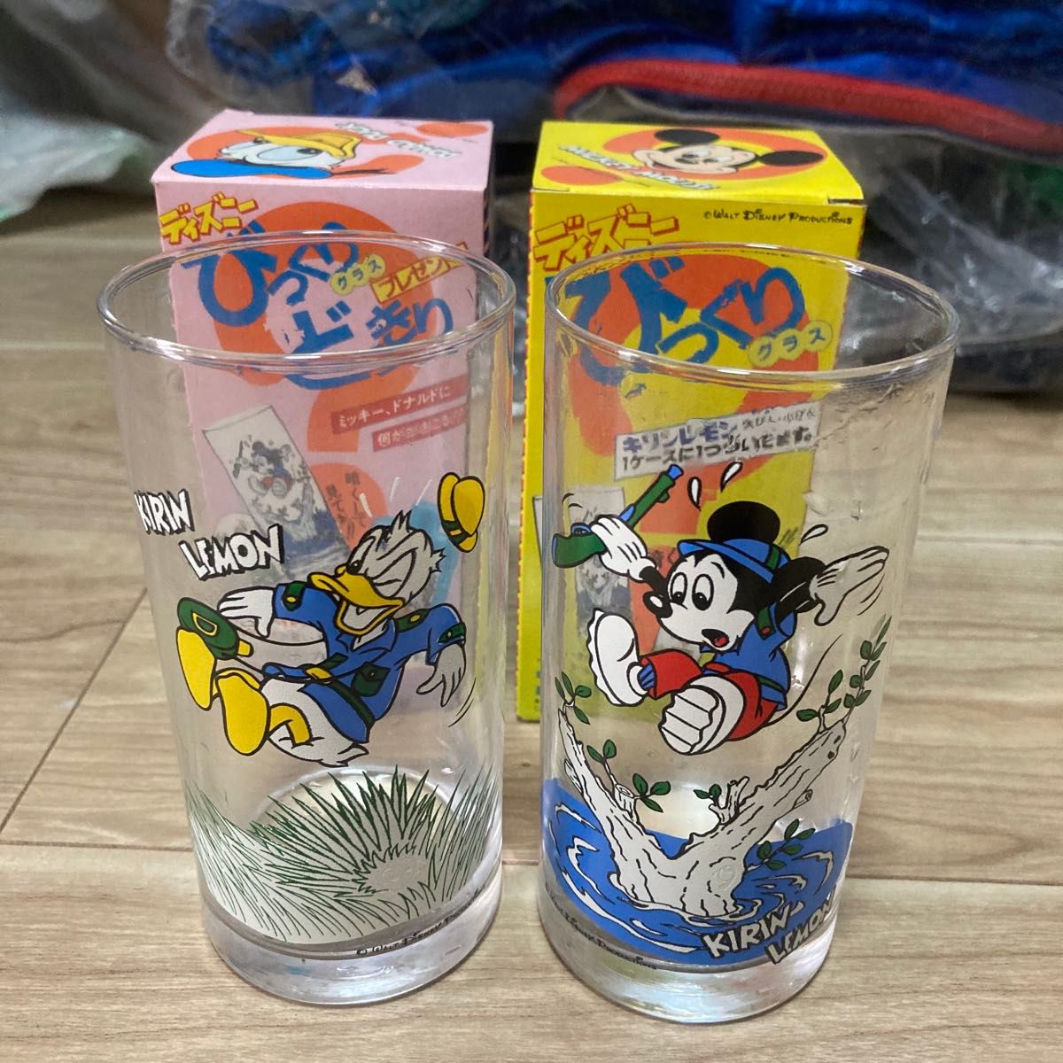 昭和レトロ】レア 80年代ディズニーグラス キリンレモンノベルティ