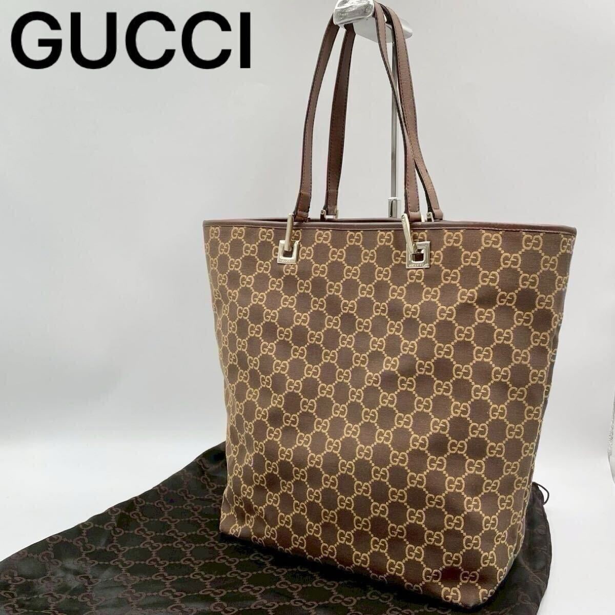 A4収納可】GUCCI グッチ GGキャンバス トートバッグ 161719 シリアル