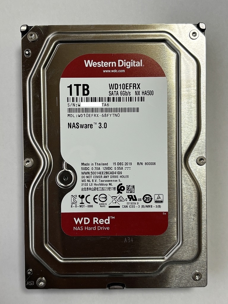 WESTERN DIGITAL WD10EFRX [1TB SATA600 5400] オークション比較
