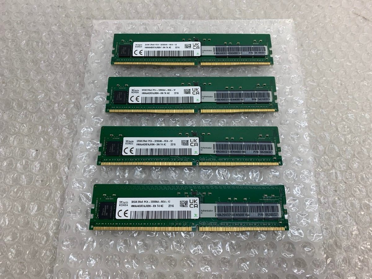 KTD-PE246/32G DDR4 32GB メモリ 4枚セット、中古美品 KTD-PE246/32G