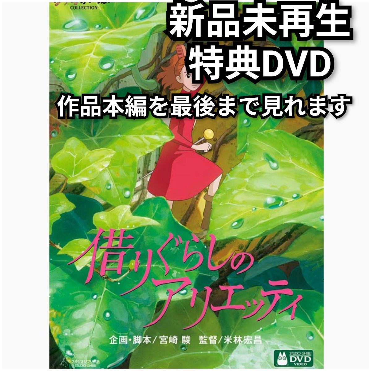 新品未再生 となりのトトロ ジブリ作品 特典DVD（本編最後までご覧