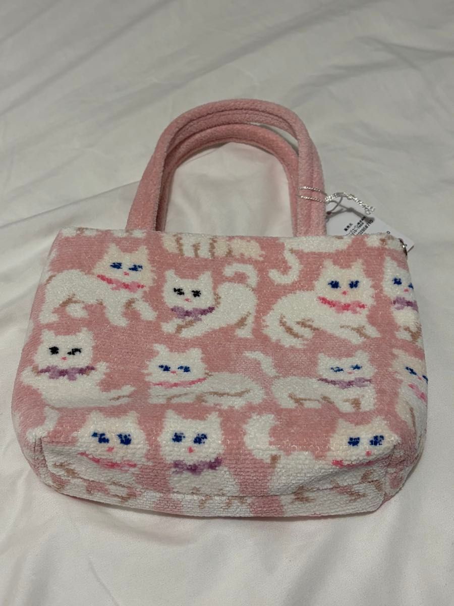 未開封 モフモフネコチャン バッグ ペールピンク｜Yahoo!フリマ（旧
