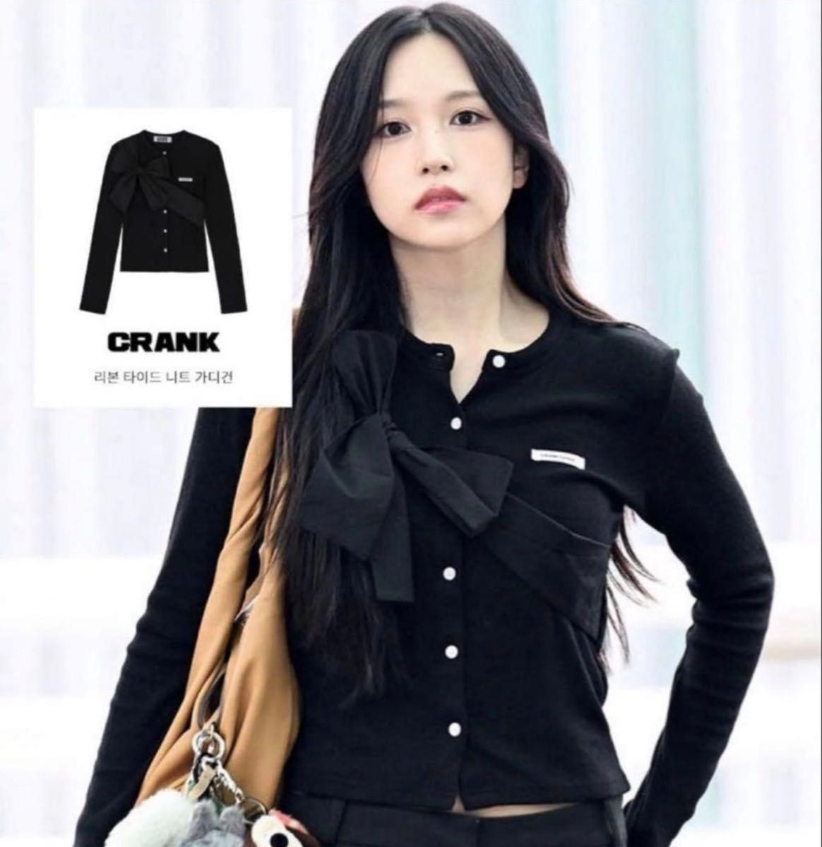 crank リボンカーディガン クランク ニット 韓国 Ribbon Tide Knit